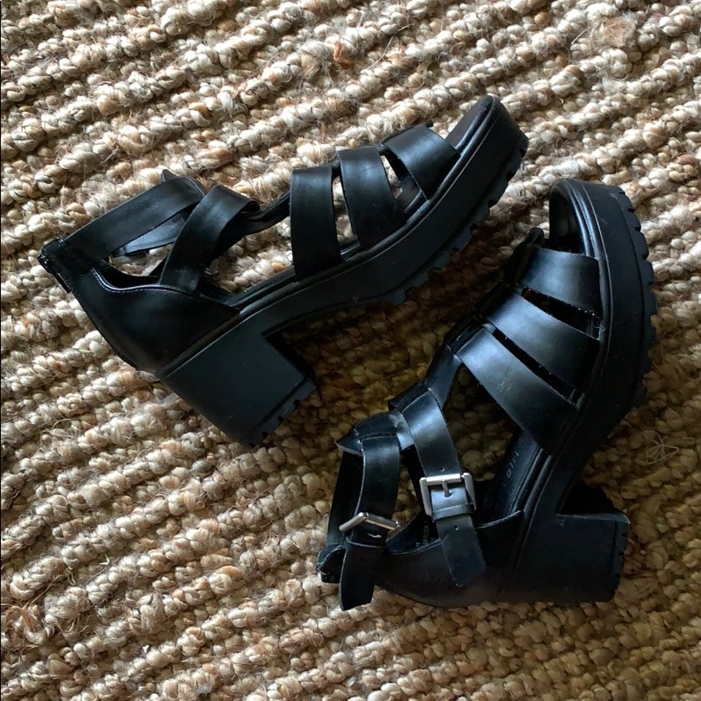 Madden Girl gladiator chunky platforms